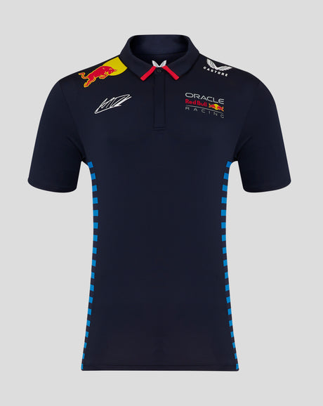 Red Bull t-shirt collo camicia, Castore, Max Verstappen, blu, 2024 - FansBRANDS®