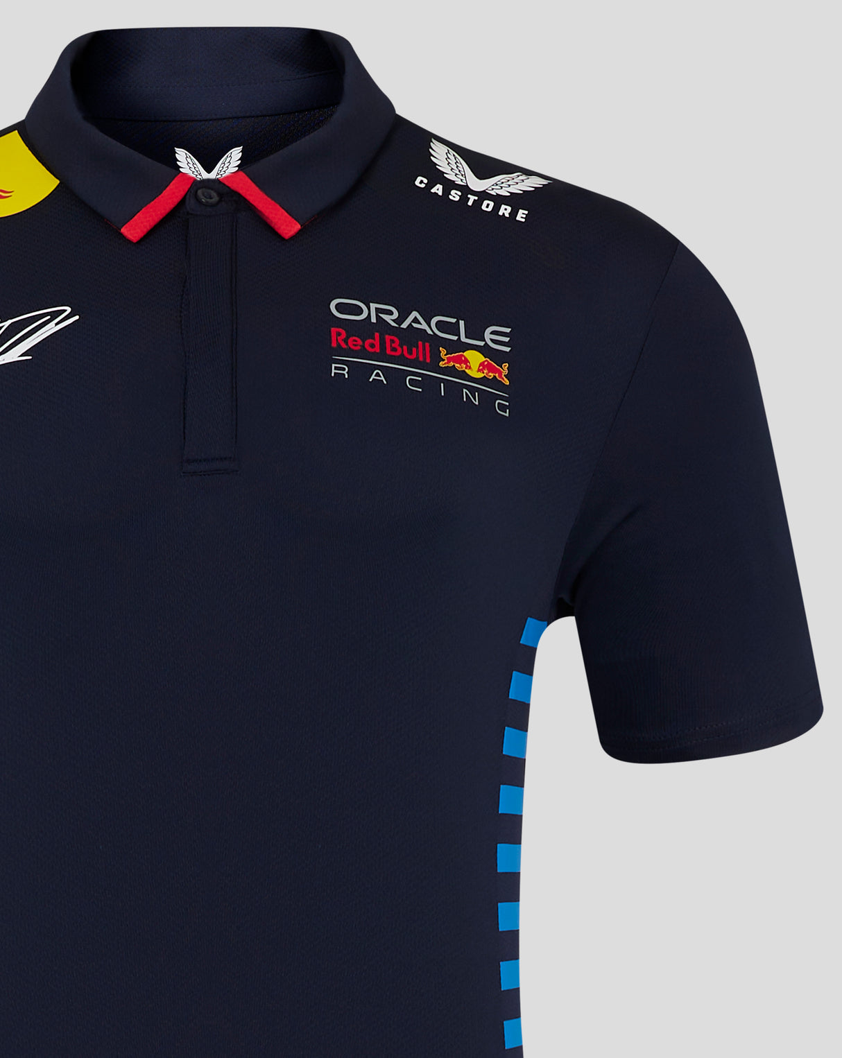 Red Bull t-shirt collo camicia, Castore, Max Verstappen, blu, 2024 - FansBRANDS®