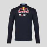 Felpa Red Bull, team, zip a metà, blu