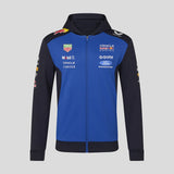 Red Bull felpa con cappuccio, team, full zip, blu