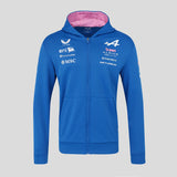 Felpa con cappuccio Alpine, con zip completa, team, blu