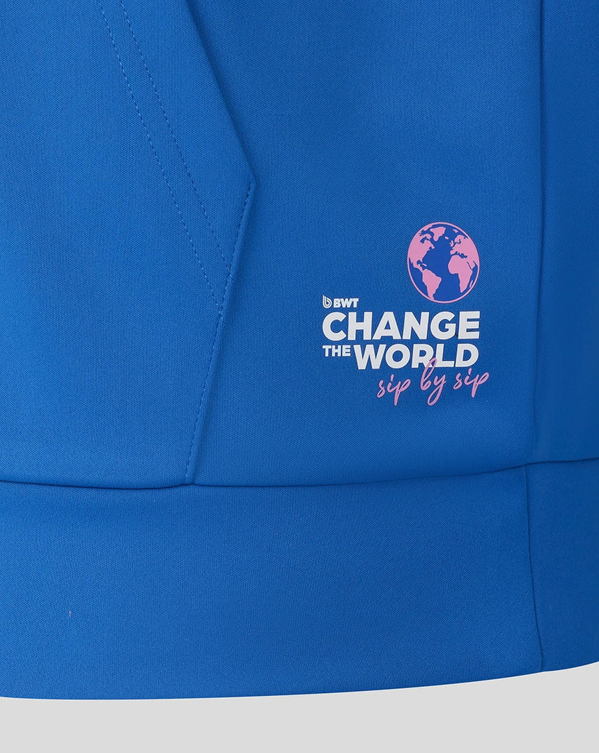 Felpa con cappuccio Alpine, con zip completa, team, blu