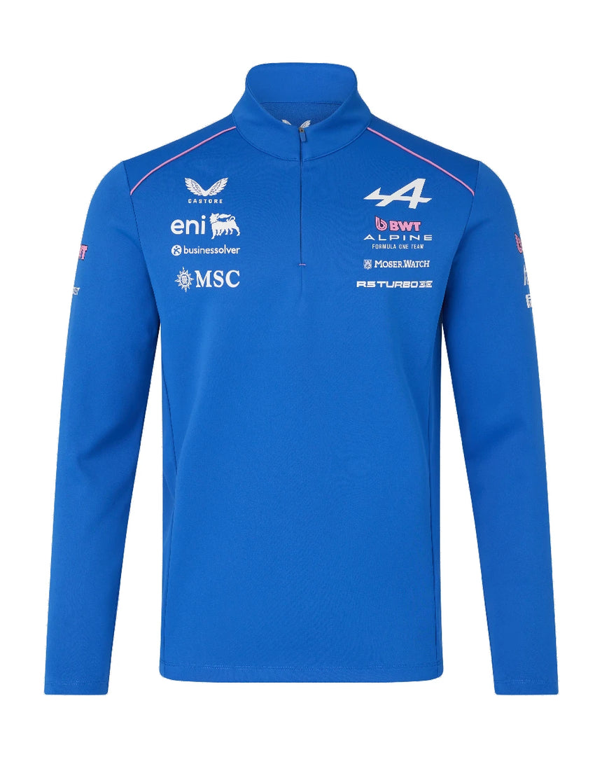 Alpine Sweatshirt, team, zip a 1/4, blu