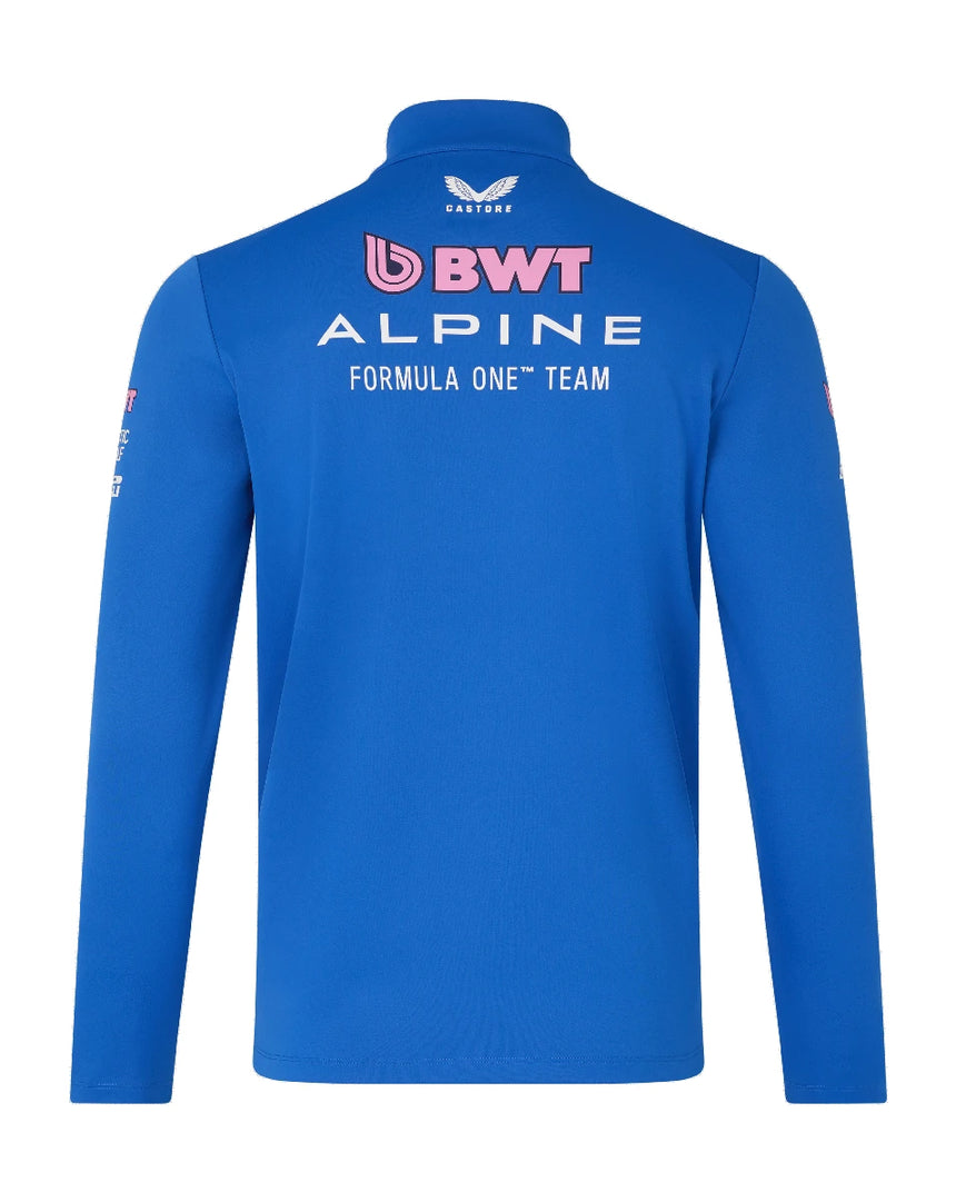 Alpine Sweatshirt, team, zip a 1/4, blu