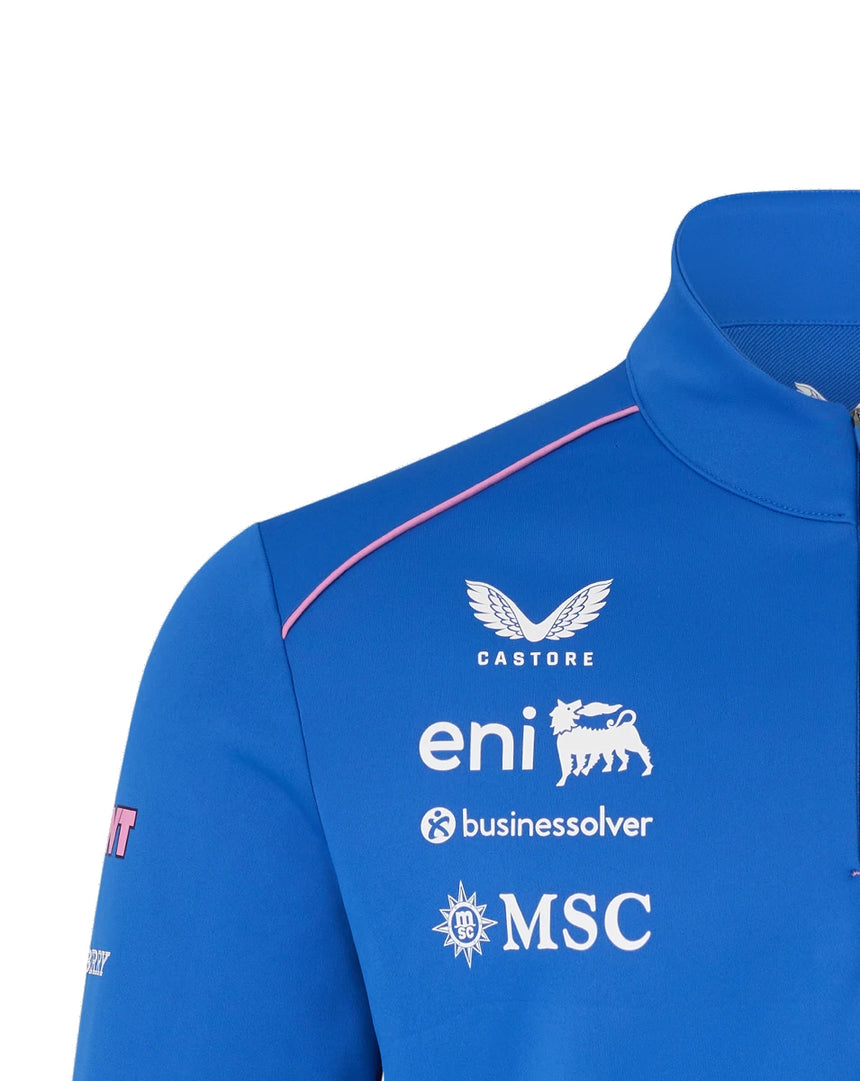 Alpine Sweatshirt, team, zip a 1/4, blu