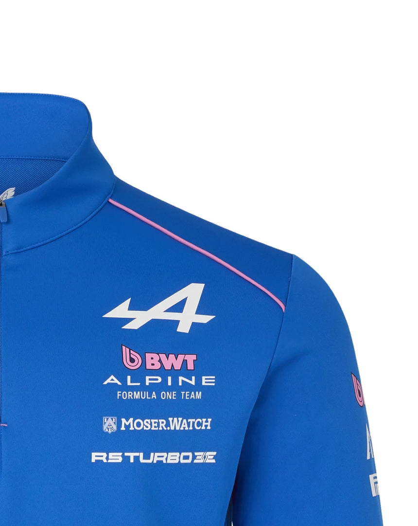 Alpine Sweatshirt, team, zip a 1/4, blu
