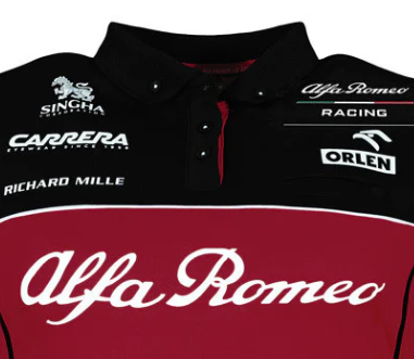 Alfa Romeo Donnes t-shirt collo camicia, Squadra, Rosso, 2020