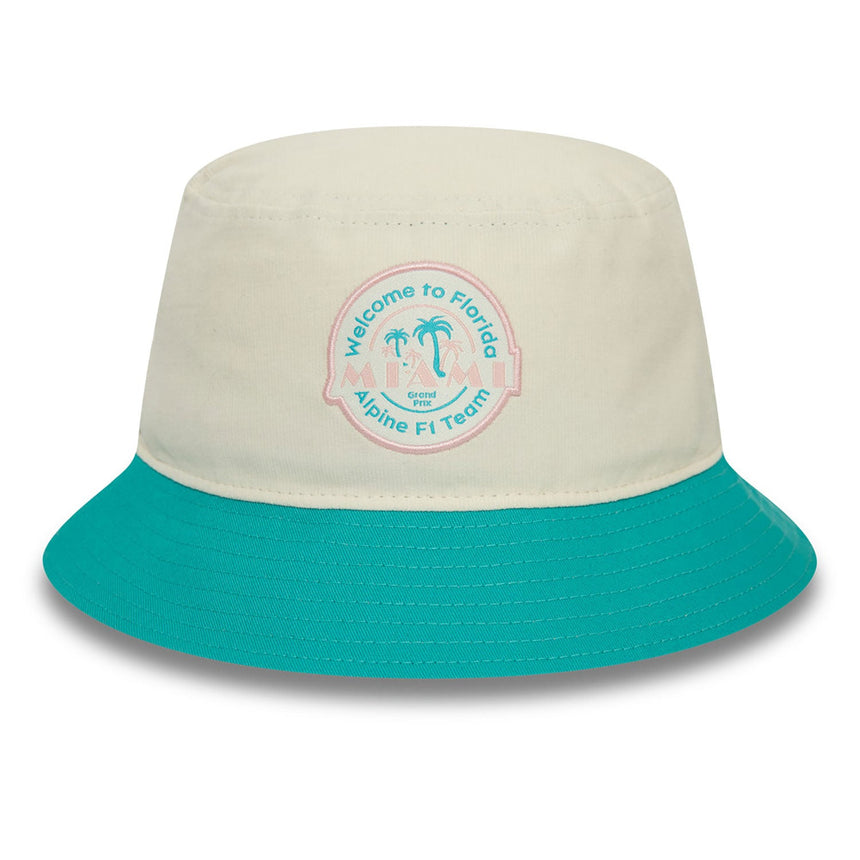 Cappello a secchiello alpino, NEW ERA, Miami, Adulto, bianco, 2024