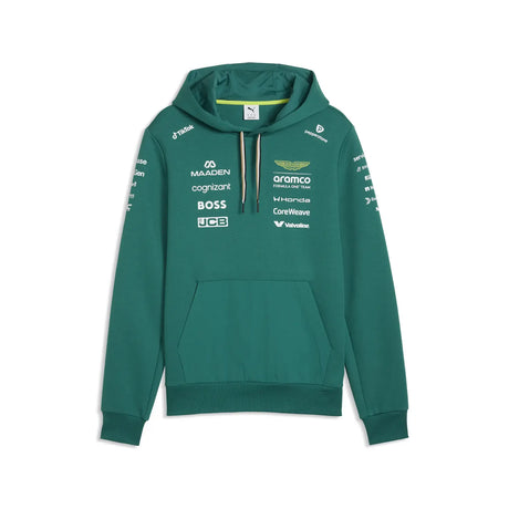 Aston Martin felpa con cappuccio, squadra, Puma, verde, 2026