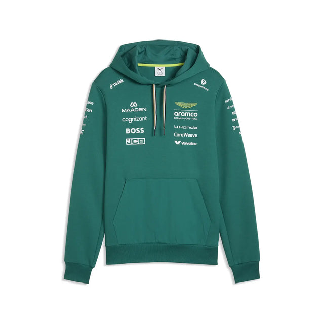 Aston Martin felpa con cappuccio, squadra, Puma, verde, 2026