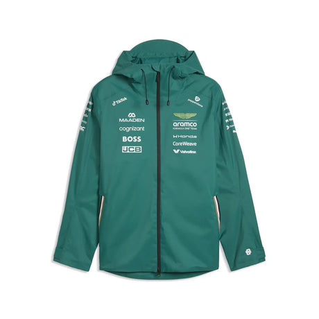 Aston Martin impermeabile, squadra, Puma, verde, 2026