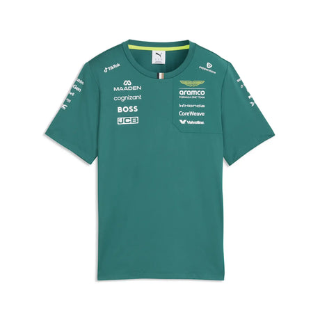 Aston Martin T-shirt donna, squadra, Puma, verde, 2026