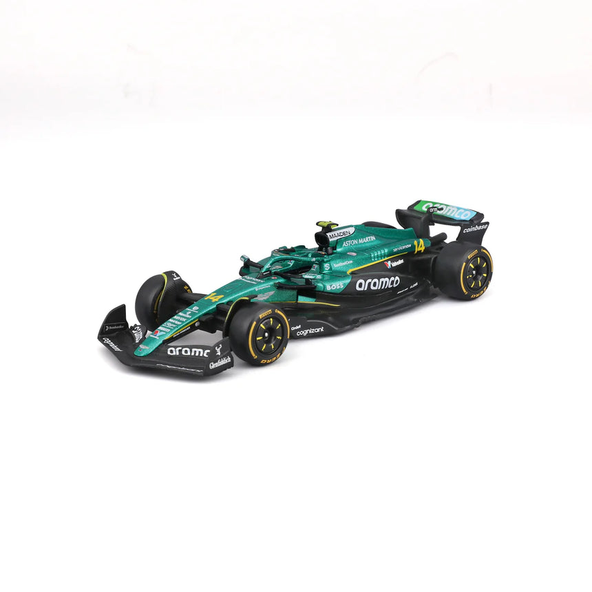 Auto modellistica Aston Martin, AMR25, bburago, #14 Fernando Alonso, verde