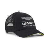 Cappellino Aston Martin trucker, nero