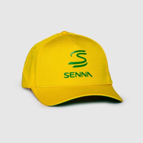 Cappellino Ayrton Senna, debossed curvo, giallo