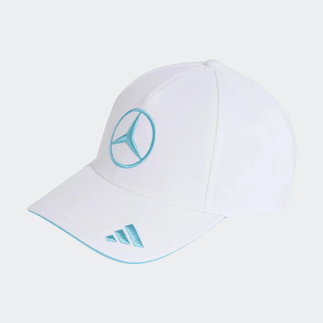 Cappellino Mercedes, squadra, adidas, George Russell, bianco