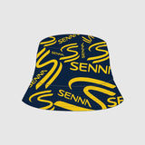 Cappello a secchiello reversibile Ayrton Senna, blu