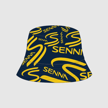 Cappello a secchiello reversibile Ayrton Senna, blu