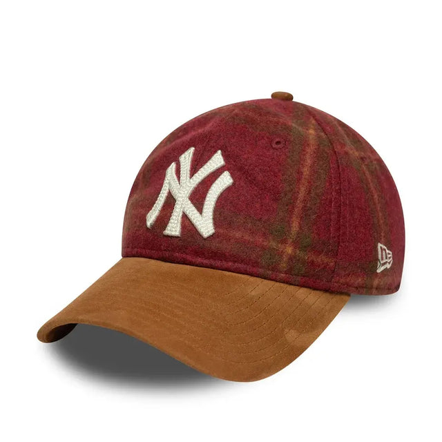 Cappello New York Yankees, camoscio loden, New Era, 9TWENTY, marrone