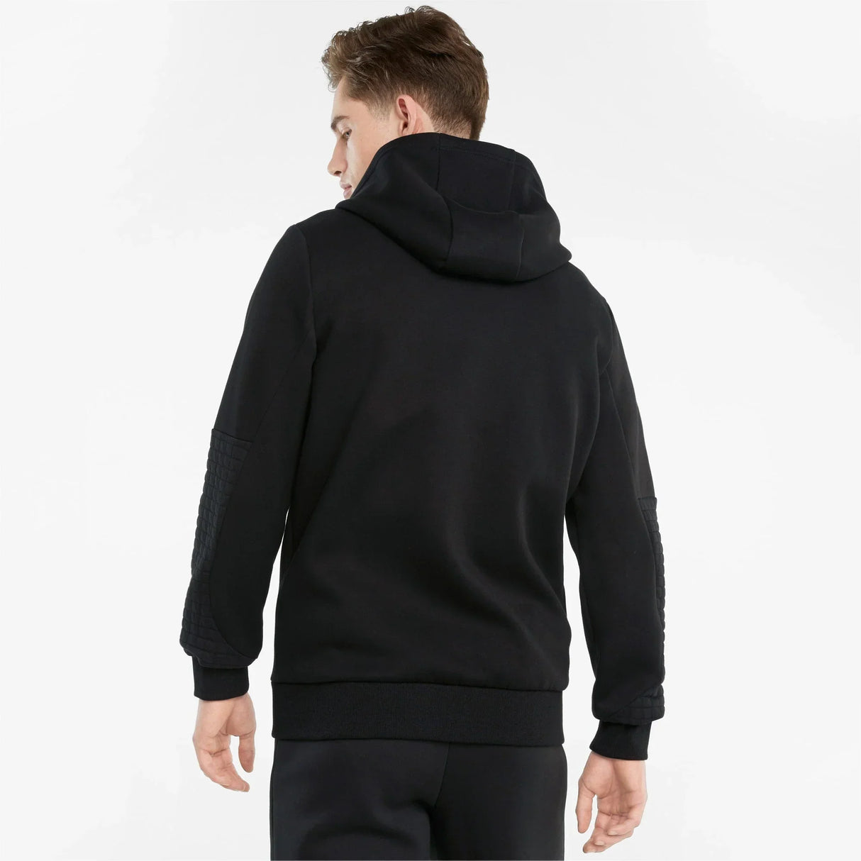 Felpa con cappuccio BMW, Puma BMW MMS con zip intera, nero, 2021
