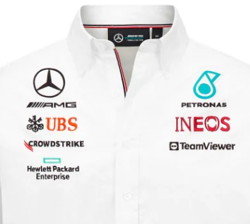 Mercedes camicia, Squadra, Bianco, 2023