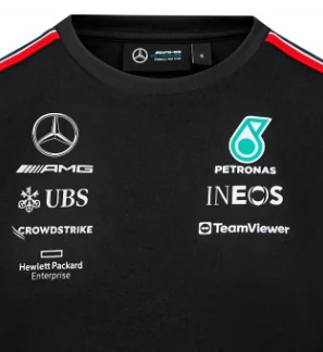 Mercedes Maglietta, driver, Squadra, Donne, Nero, 2023