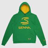 Felpa con cappuccio Ayrton Senna, eredità, verde