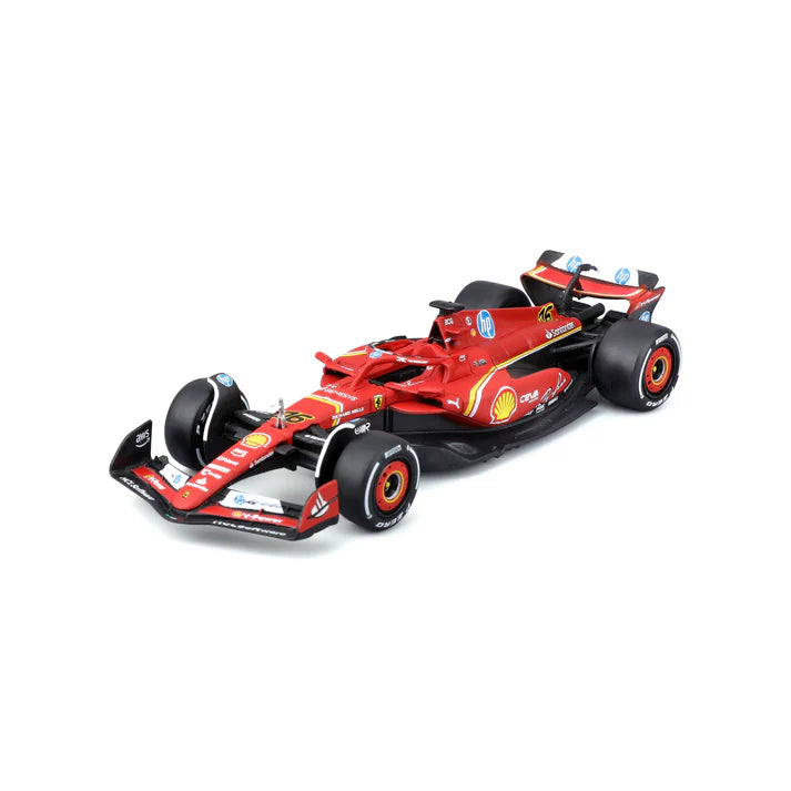Ferrari modellino, SF24, bburago, #16 Charles Leclerc, vincitore di Monaco, rosso