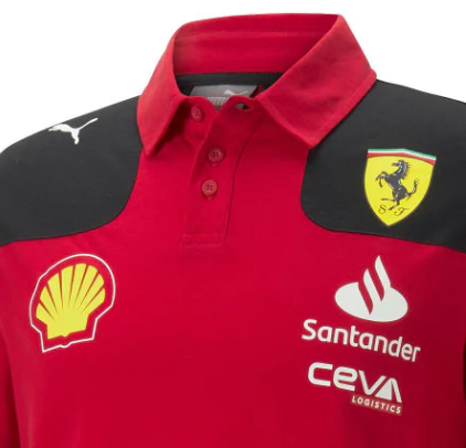 Ferrari T-Shirt Kragen Shirt, Puma, Team, Rot, 2023