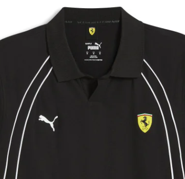 Ferrari t-shirt collar shirt, Puma, race, black