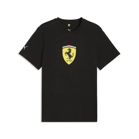 Ferrari t-shirt, scudo colorato, nero