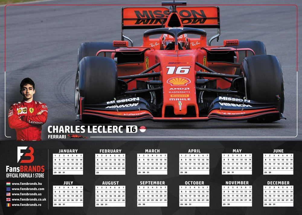 Charles Leclerc Calendario delle auto di corsa