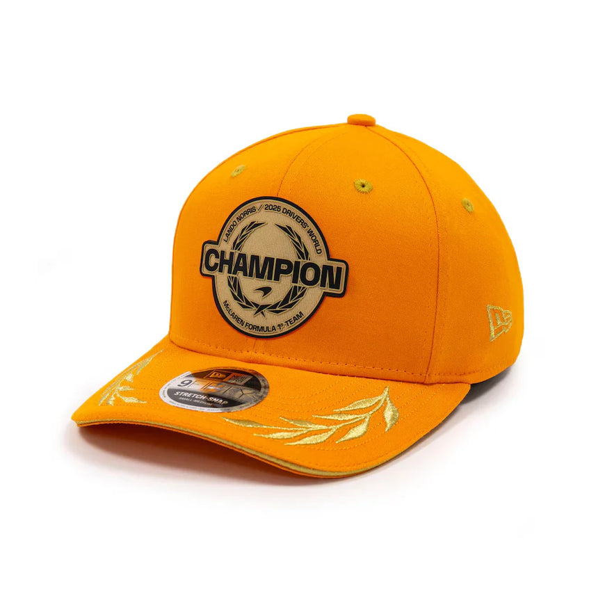 Cappellino McLaren, Campione del Mondo 2025, Lando Norris, New Era, 9FIFTY, arancione