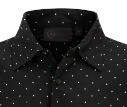 Mercedes camicia, polka dot, Nero