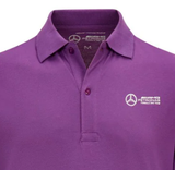 Mercedes t-shirt collar shirt, Lewis Hamilton logo, purple