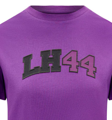 Mercedes Maglietta, Lewis Hamilton logo, viola