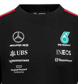 Mercedes crew felpa, Donne, Nero, 2023