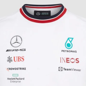 Mercedes Team Kinder T-Shirt, Weiß, 2022