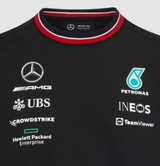 Mercedes Squadra Maglietta per bambini, Nero, 2022