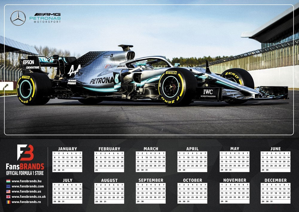 Mercedes AMG Petronas Calendario delle auto di corsa
