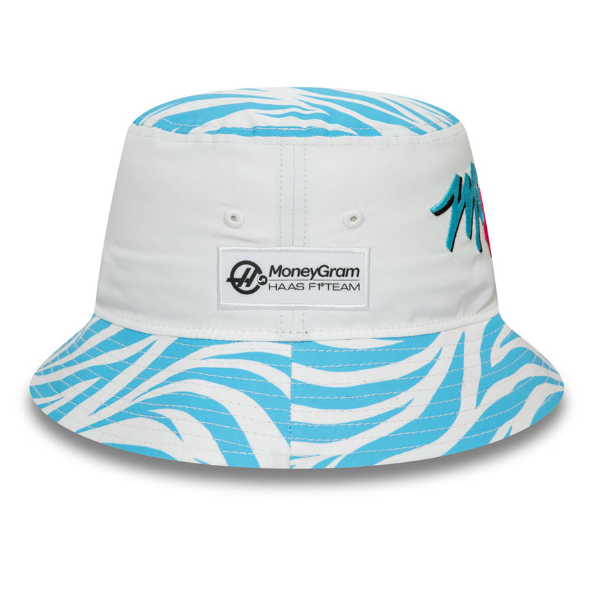Haas Bucket Hat, NEW ERA, Miami, Adult, White, 2024