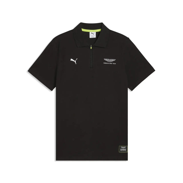 Polo Aston Martin, Jacquard, taglio normale, Puma, nera