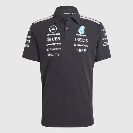 Polo Mercedes, squadra, ingegneri, adidas, nera, 2026
