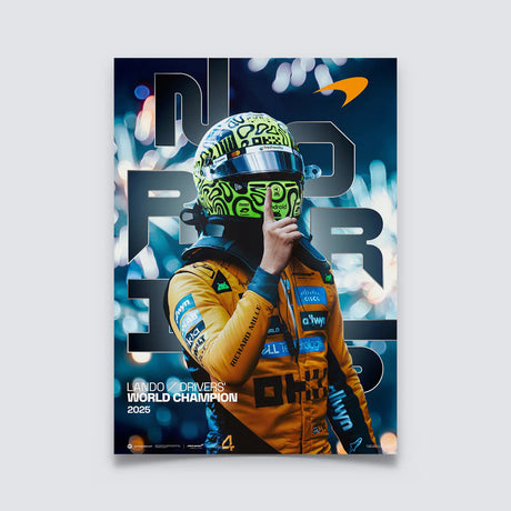Poster McLaren WDC Campione, Lando Norris, 2025