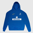 Pullover con cappuccio Ayrton Senna, Nacional, blu