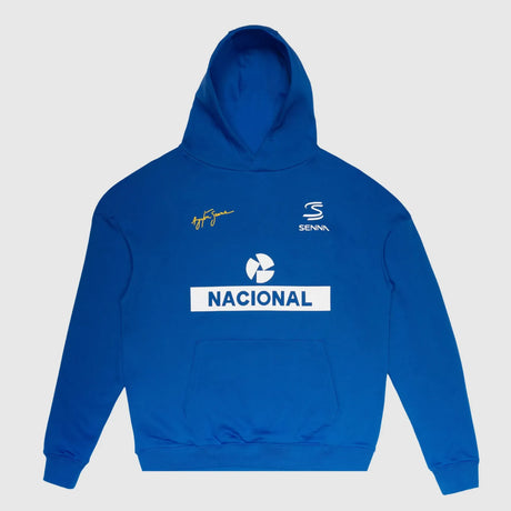 Pullover con cappuccio Ayrton Senna, Nacional, blu