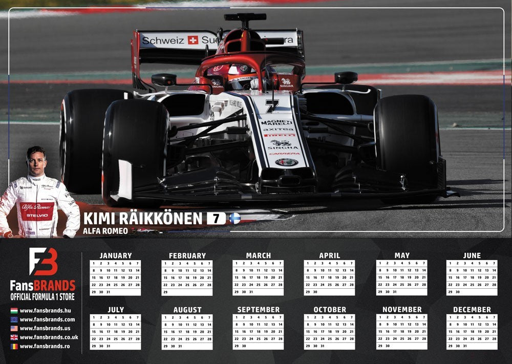 Kimi Raikkönen Calendario delle auto di corsa