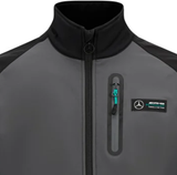 Mercedes Softshelljacke, Schwarz, Grau