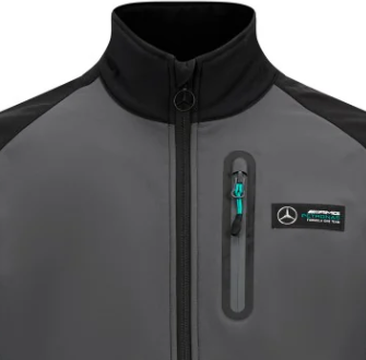 Mercedes softshell jacket, Black, grey