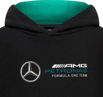 Mercedes Sweatshirt, Kapuze, AMG Logo, Kinder, Schwarz